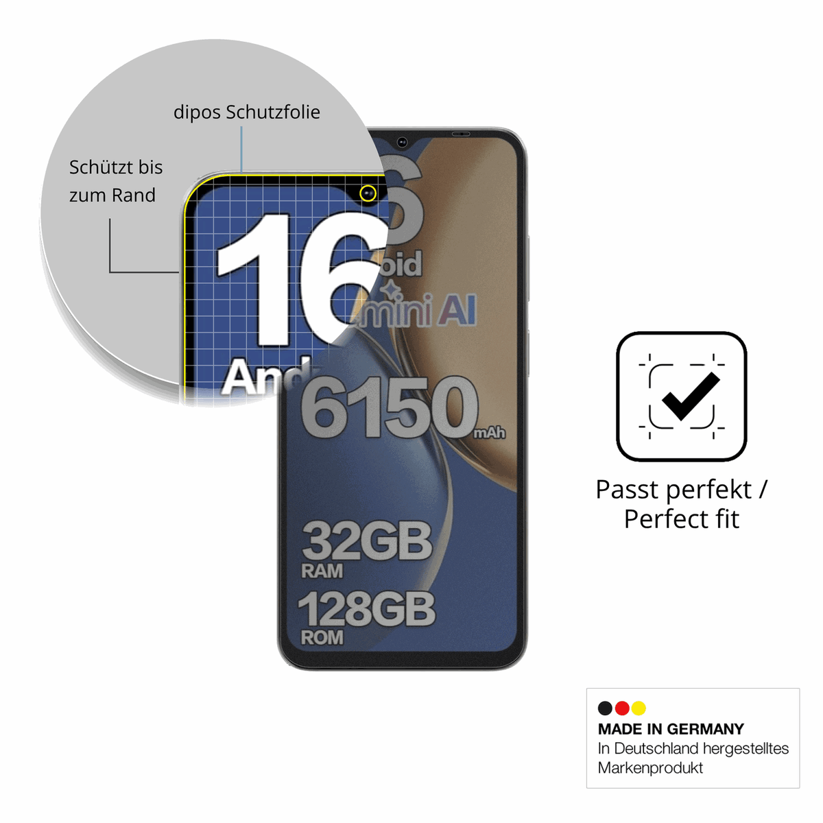 Schutz gegen Kratzer auf dem Doogee Note 56X Pro Glas durch Schlüssel oder Ähnliches