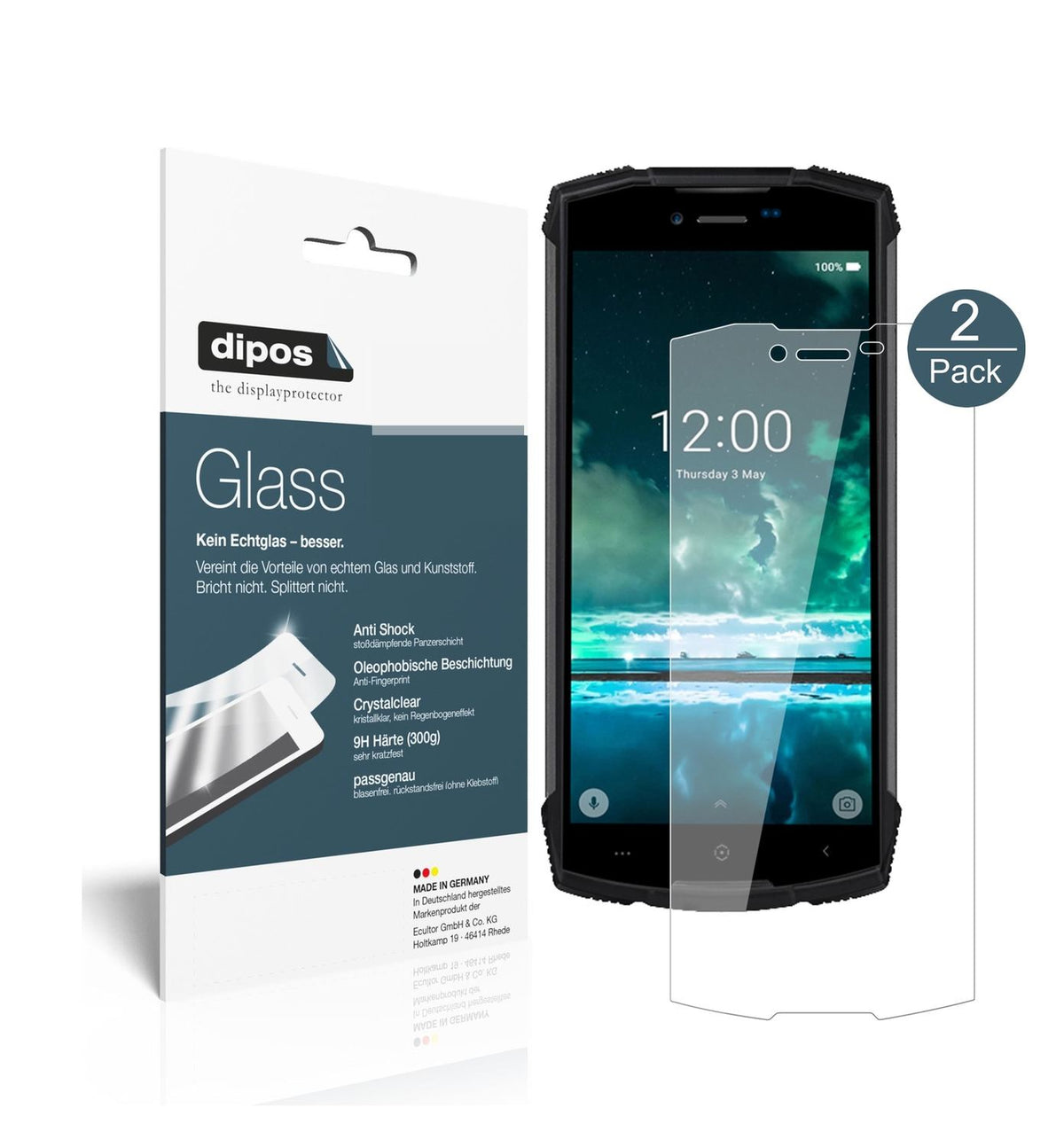 Perfekte Passform und ultimative Qualität: Unser 9H Panzerglas bietet Schutz für Doogee-S55