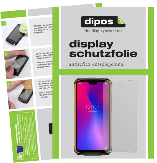 Matte Displayschutzfolie von dipos passend für Doogee S68 Pro, präziser Zuschnitt und blasenfrei montiert