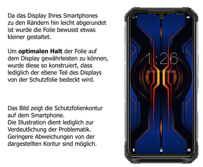 Schutzfolie mit optimaler Passform, zur Verwendung mit Hüllen geeignet