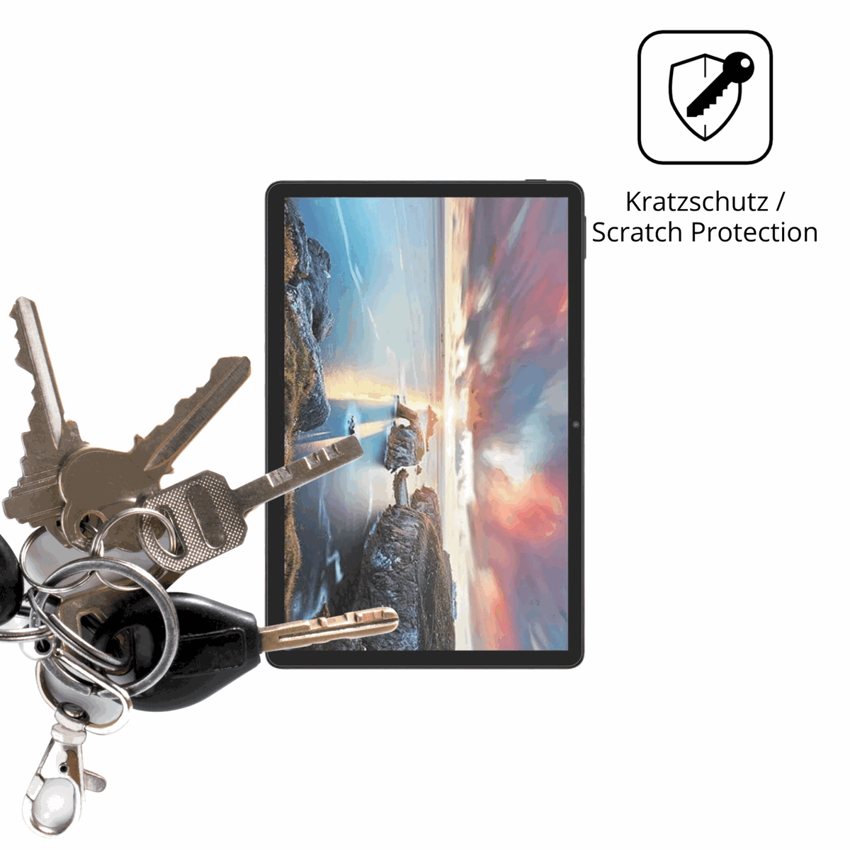 Schutz gegen Kratzer auf dem DOOGEE Tab A9 Pro Glas durch Schlüssel oder Ähnliches