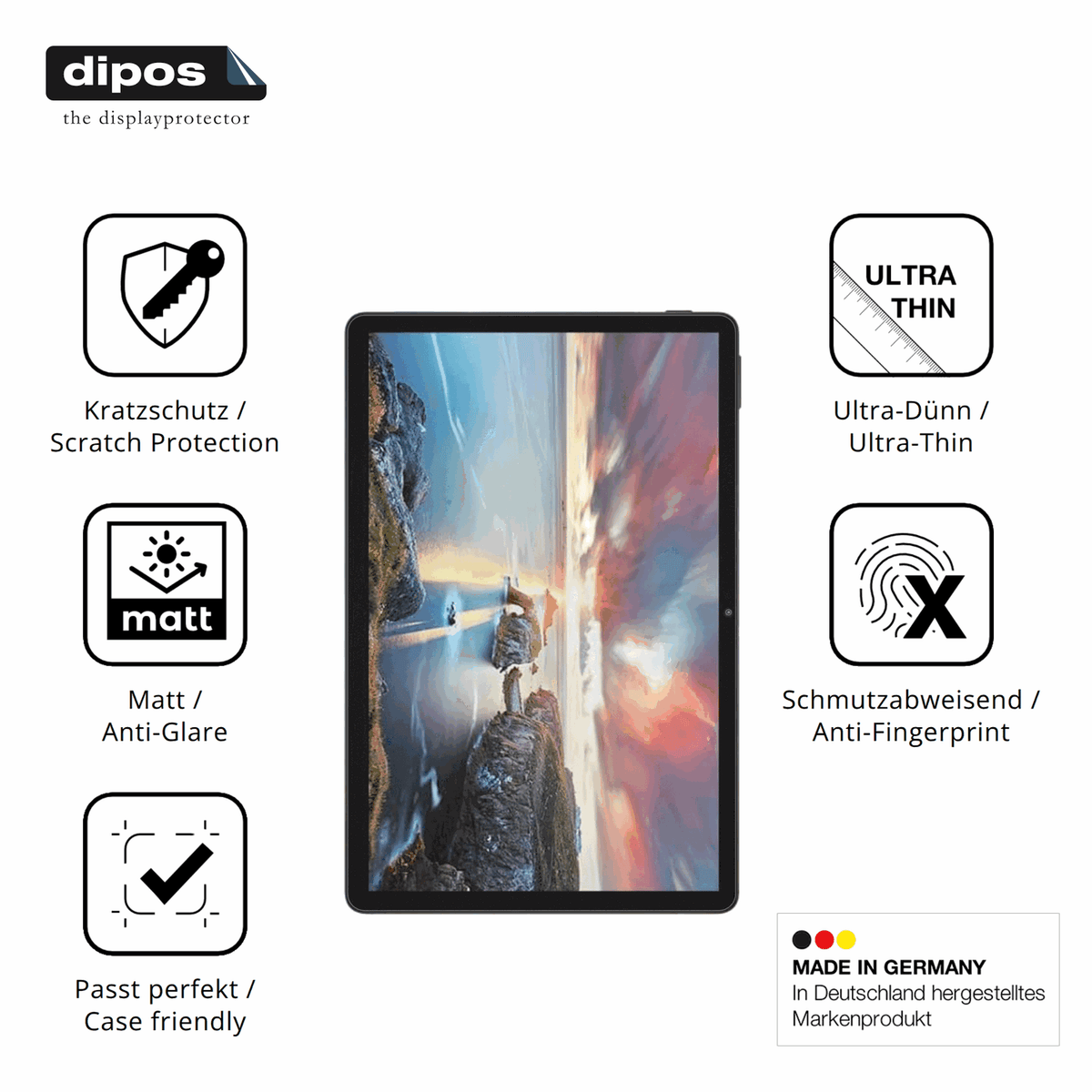 Displayschutz hergestellt in Deutschland, höchste Qualität made in Germany