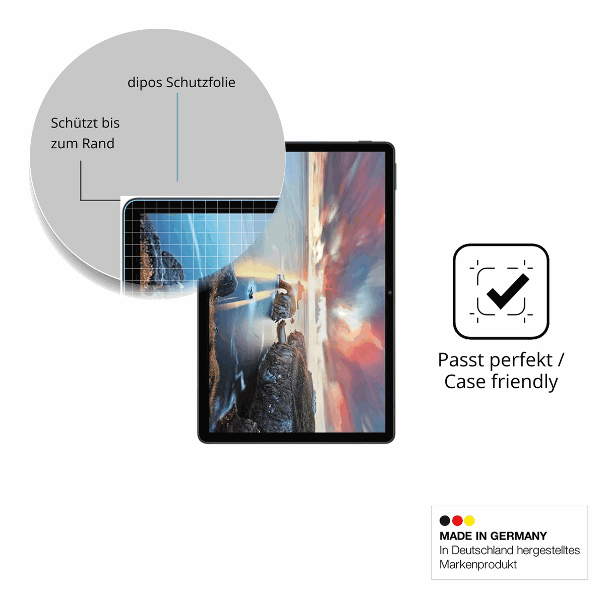 Besonders flexibler Displayschutz mit Anti-Shock-Schicht im Materialmix