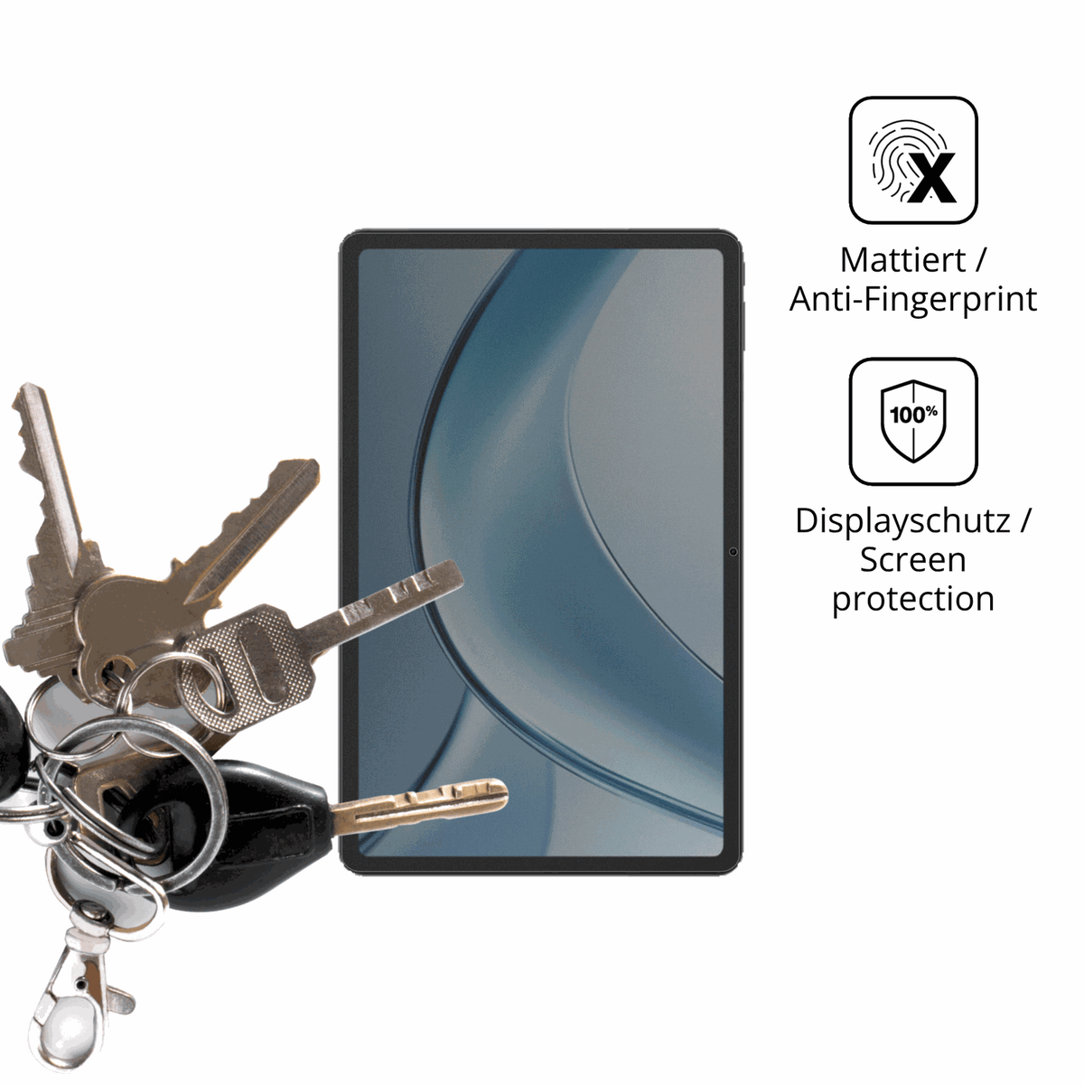 dipos Displayschutz für Doogee Tab G5, mattierte Oberfläche, Blickschutzfilter und perfekter Passform