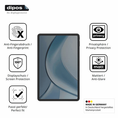 Privatsphäre-Schutz durch Sichtschutz-Folie passend zugeschnitten für Doogee Tab G5
