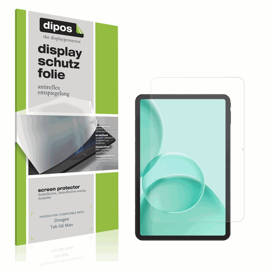 Matte Displayschutzfolie von dipos passend für doogeetab g6 max, präziser Zuschnitt und blasenfrei montiert