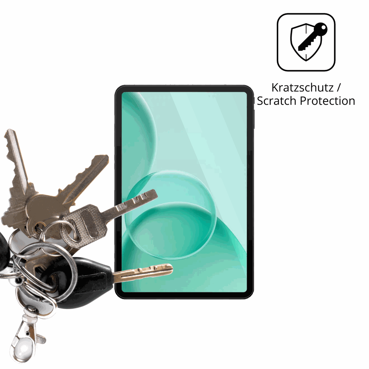 Schutz gegen Kratzer auf dem doogeetab g6 max Glas durch Schlüssel oder Ähnliches