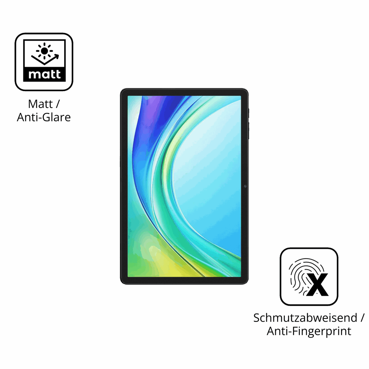 9H Hartbeschichtete, flexible Folie passend zugeschnitten für Doogee Tab G6 Pro