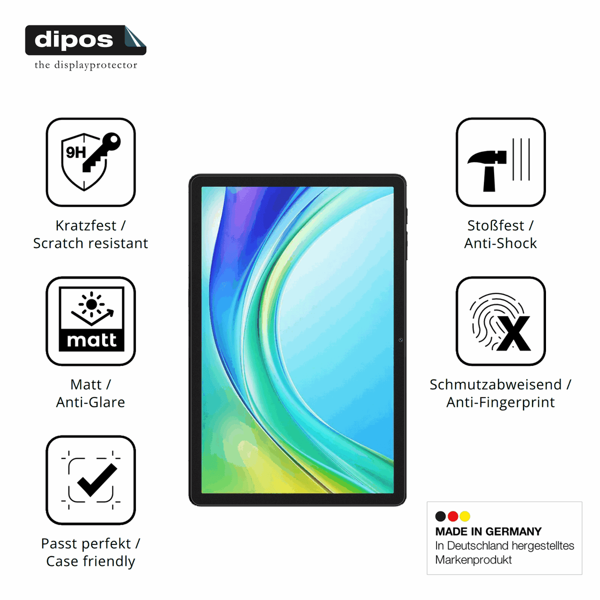 Displayschutz hergestellt in Deutschland, höchste Qualität made in Germany