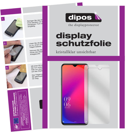 Klare Displayschutzfolie von dipos passend für Doogee X95, präziser Zuschnitt und blasenfrei montiert