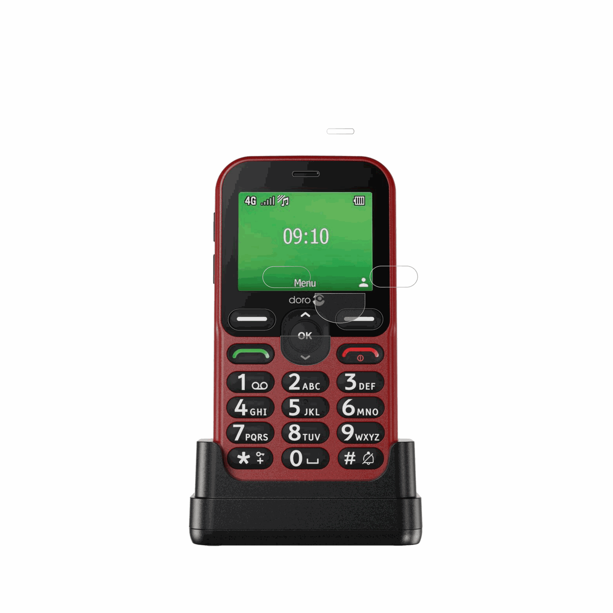 DoroLeva E10 mit aufgebrachtem dipos Displayschutz, der seitliche Einblicke blockiert