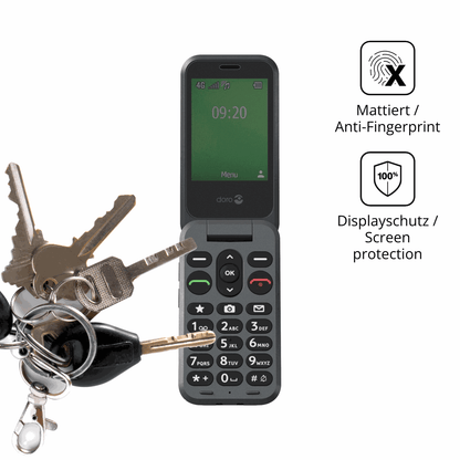 dipos Displayschutz für Doro Leva E20, mattierte Oberfläche, Blickschutzfilter und perfekter Passform
