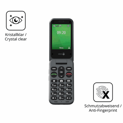 Flexible TPU-Folie passend zugeschnitten für Doro Leva E20, vollständige Abdeckung