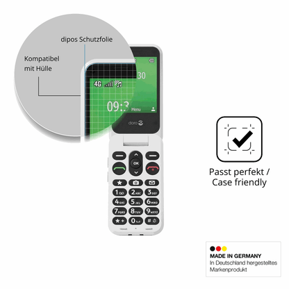Schutzfolie mit optimaler Passform, zur Verwendung mit Hüllen geeignet