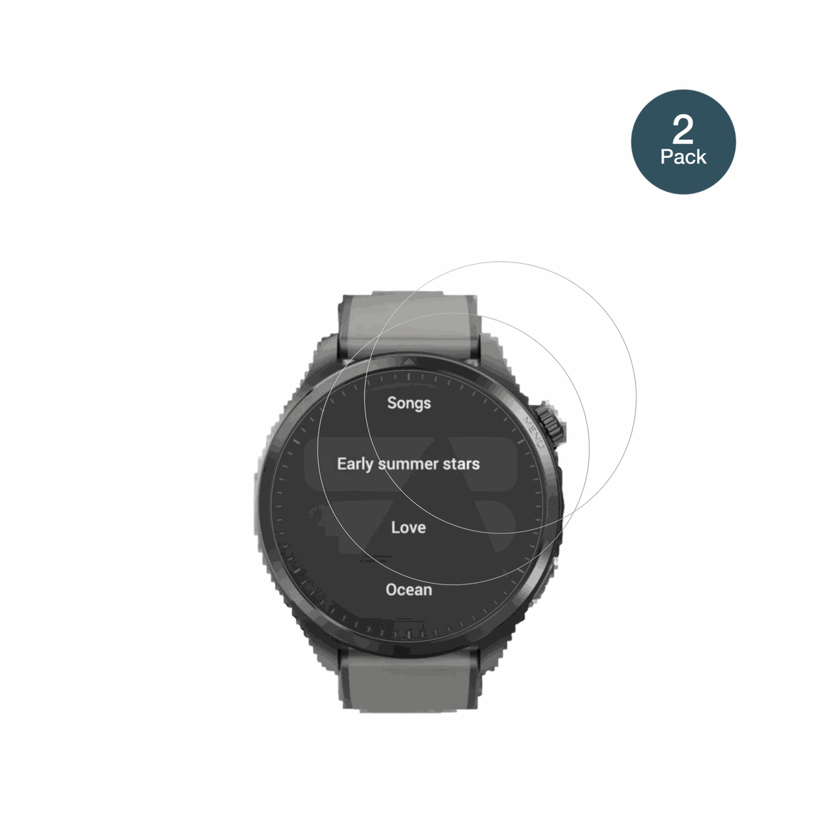 Duoripe1.43 Zoll Smartwatch mit aufgebrachter dipos Flex Schutzfolie, glasklare Darstellung ohne Einschränkungen