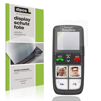 4x Schutzfolie matt für Easyfone T6 4G Display-Schutzfolie