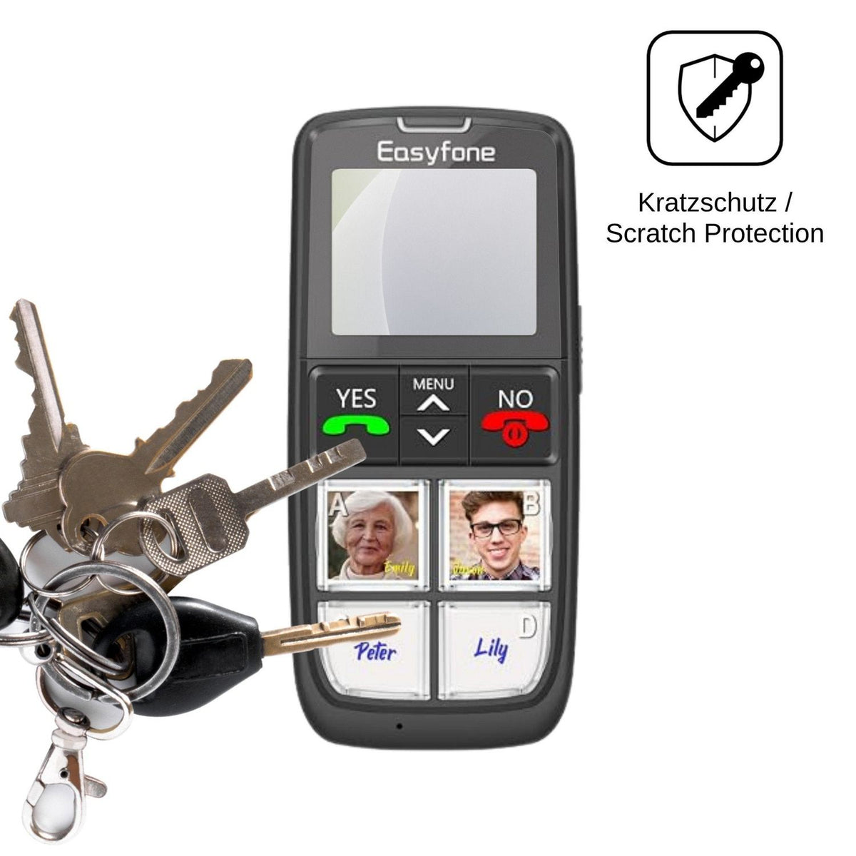 4x Schutzfolie matt für Easyfone T6 4G Display-Schutzfolie