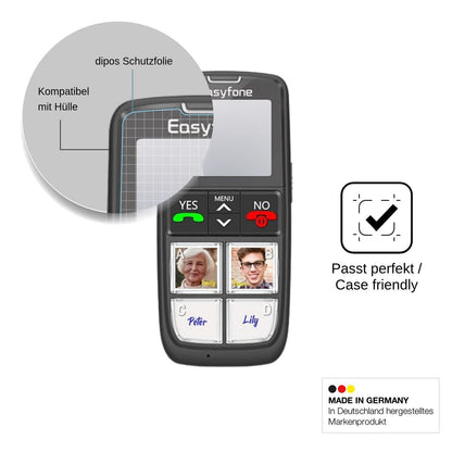 4x Schutzfolie matt für Easyfone T6 4G Display-Schutzfolie