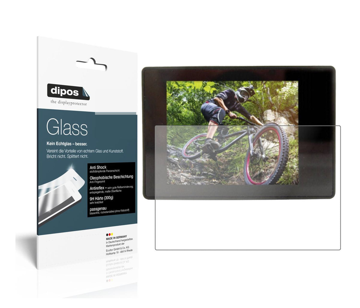 Matte Displayschutzfolie von dipos passend für Easypix GoXtreme Black Hawk Plus 4K, 9H kratzfest und blasenfrei montiert