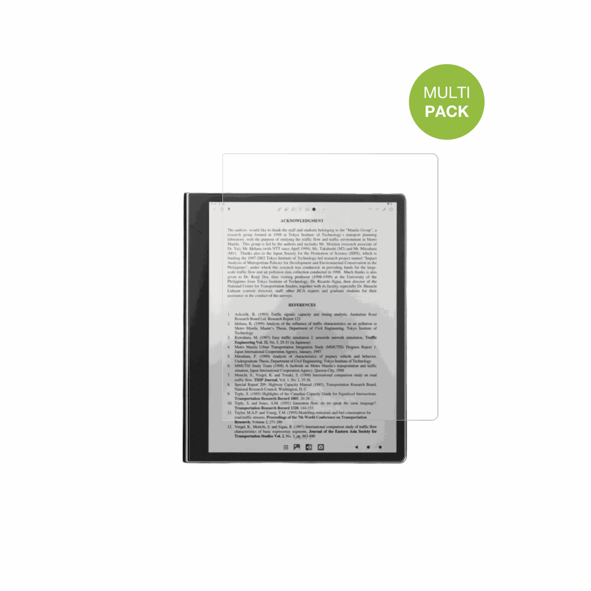 eazeyepaper 2.0 mit aufgebrachter dipos Displayschutzfolie, die lästige Fingerabdrücke minimiert