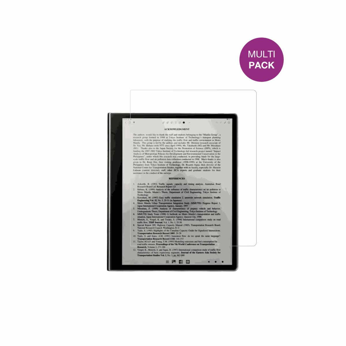 eazeyepaper 2.0 mit aufgebrachter dipos Displayschutzfolie, glasklare Darstellung ohne Einschränkungen