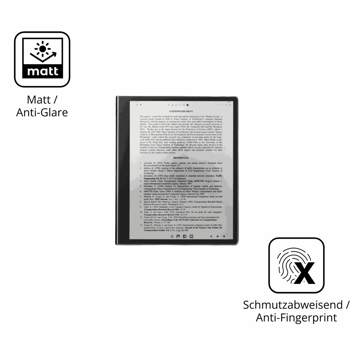 9H Hartbeschichtete, flexible Folie passend zugeschnitten für eazeyepaper 2.0