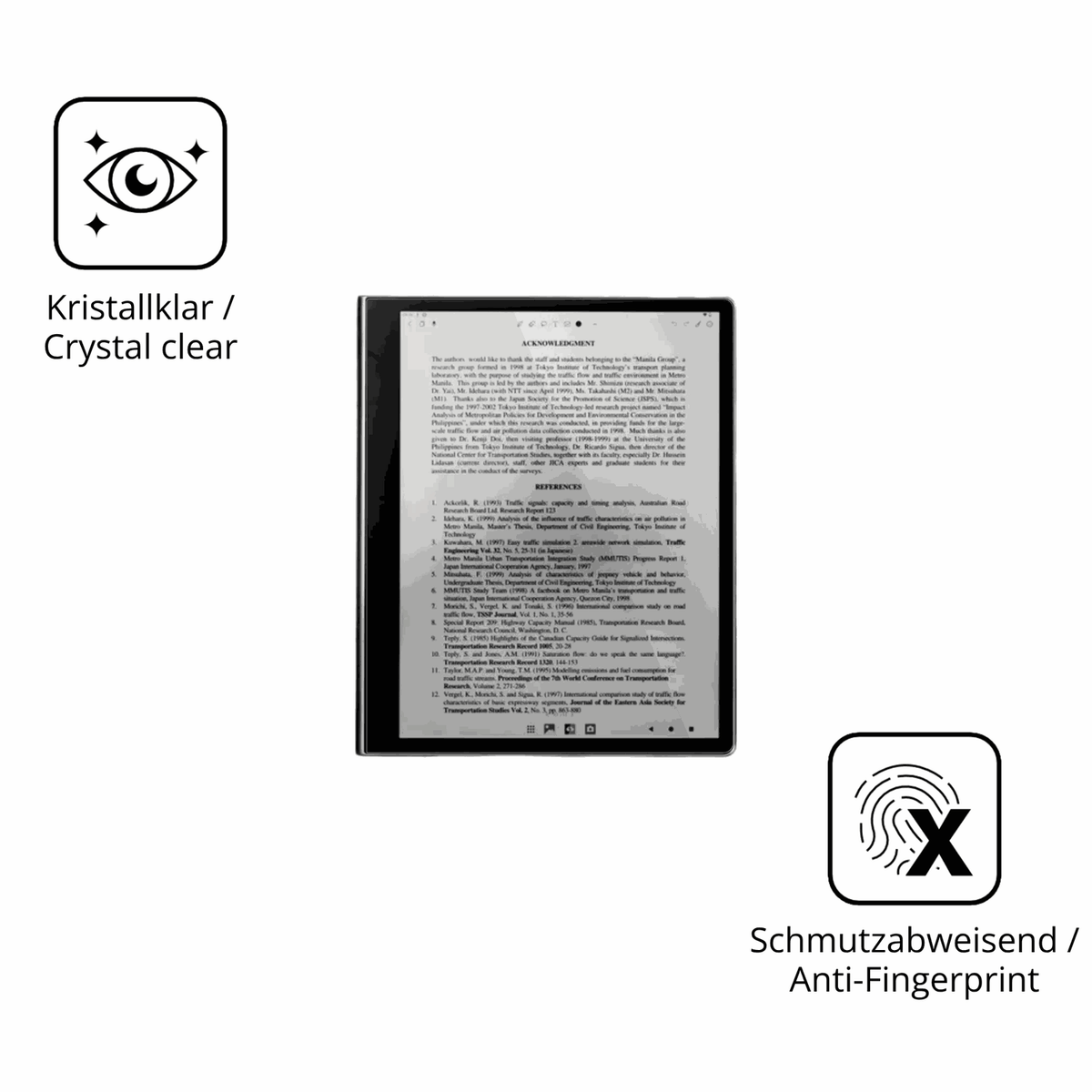 Flexible TPU-Folie passend zugeschnitten für eazeyepaper 2.0, vollständige Abdeckung