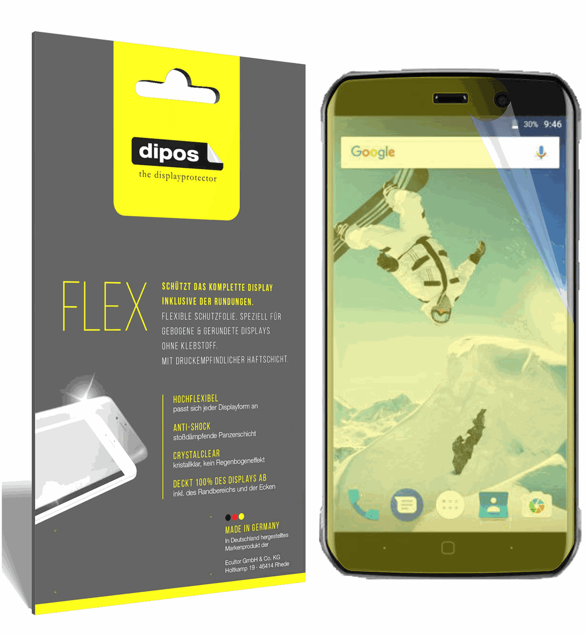 3x 3D Full Cover Schutzfolie für Vernee Active
