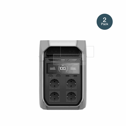 EcoflowDelta 3 Plus mit aufgebrachter dipos Panzerfolie, die lästige Fingerabdrücke minimiert