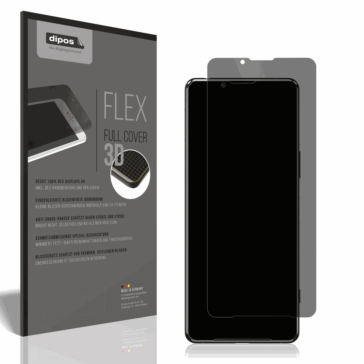 Full Cover Privacy Blickschutzfolie für Sony Xperia 5 III