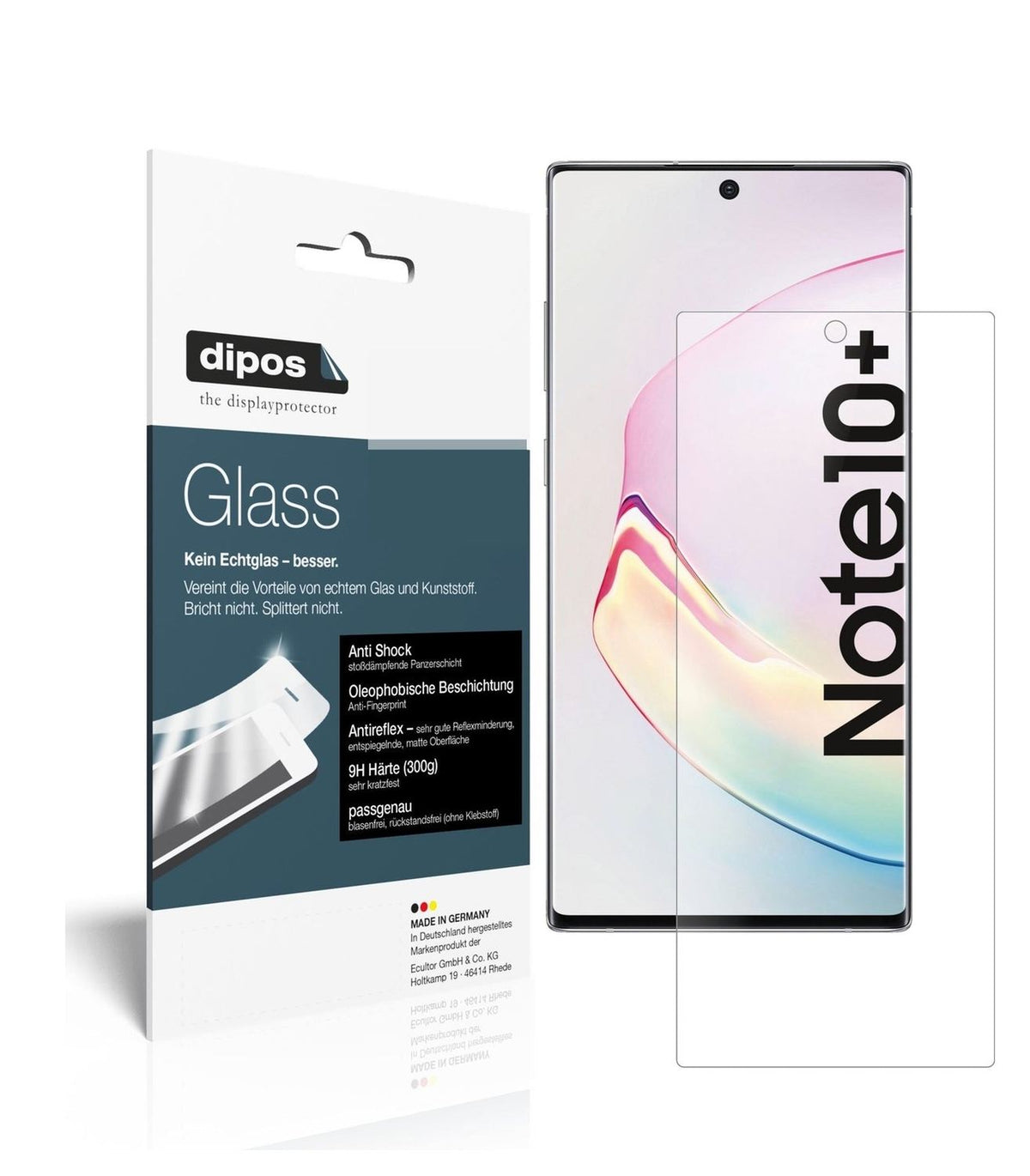 1x 9H Schutzfolie matt für Samsung Galaxy Note 10 Plus Panzerfolie