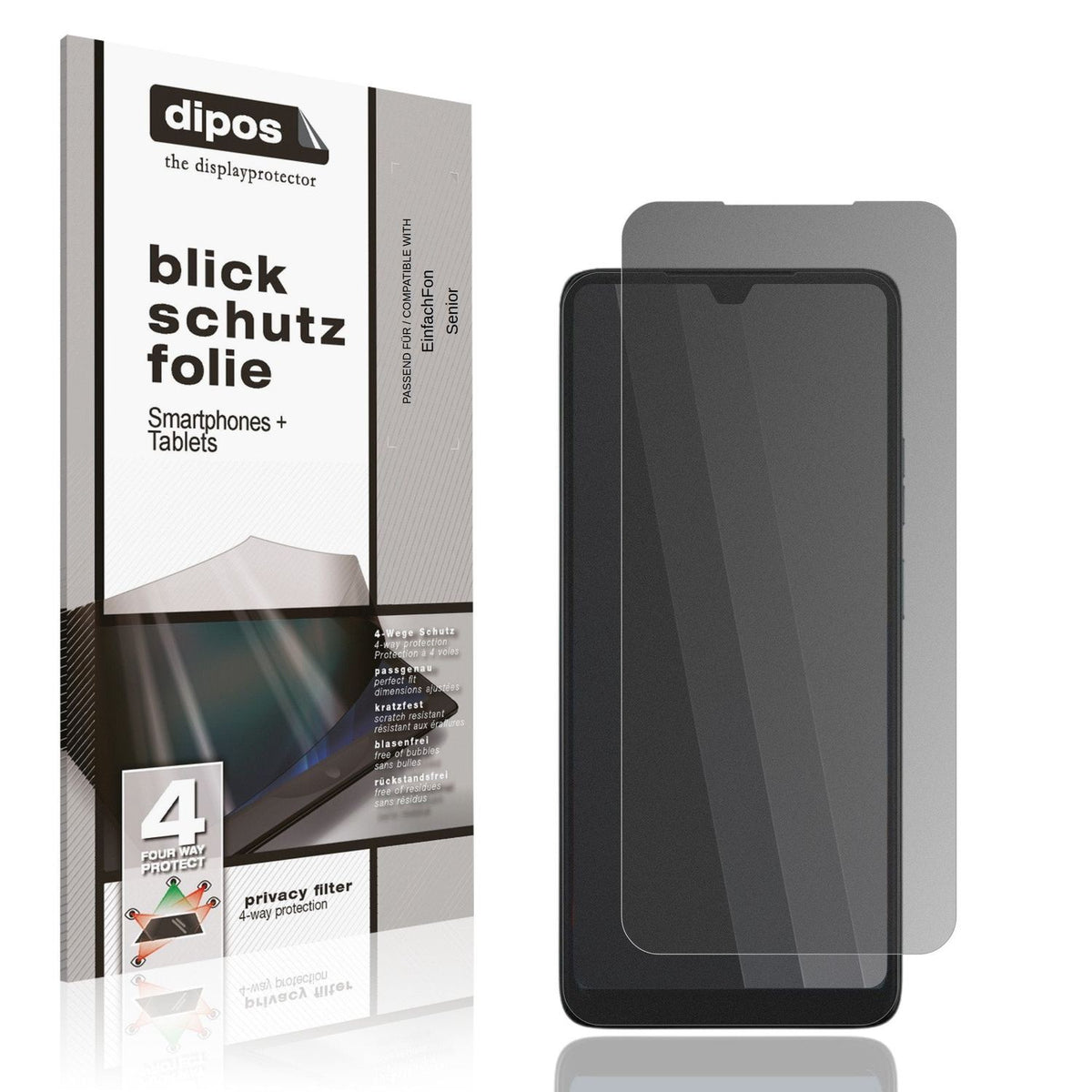 Blickschutzfolie für EinfachFon Senior matt Schutzfolie Privacy
