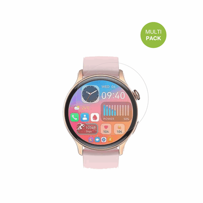 EKOConnected Watch 5.2 mit aufgebrachter dipos Displayschutzfolie, die lästige Fingerabdrücke minimiert