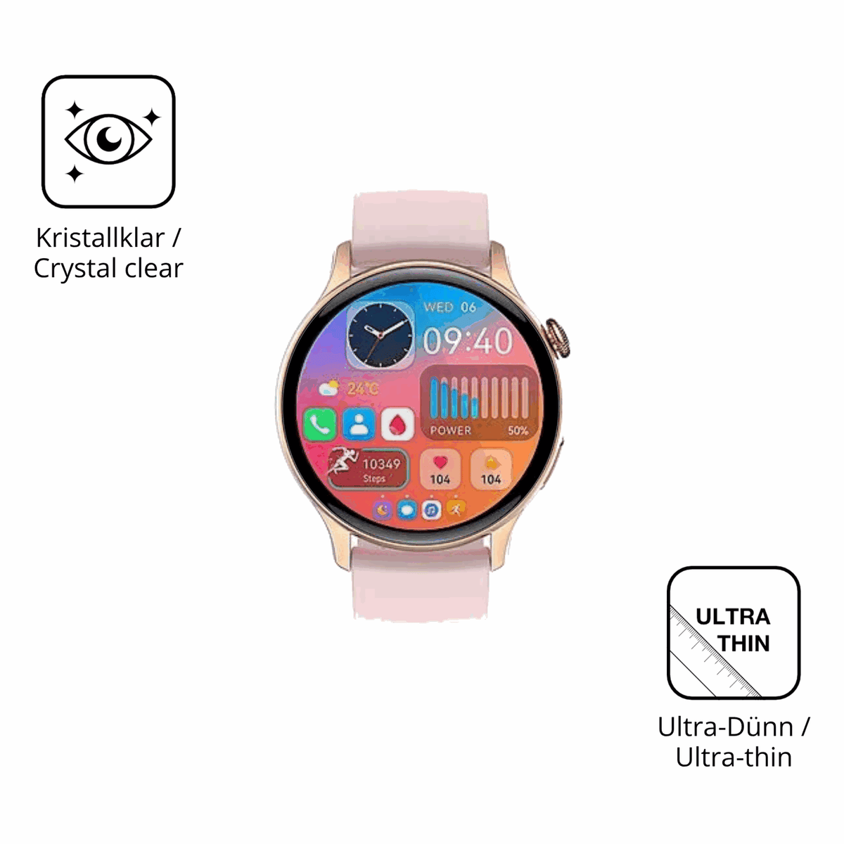 Dünne und klare Folie passend zugeschnitten für EKO Connected Watch 5.2