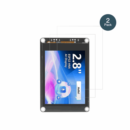 ElecrowCrowPanel 2.8 Zoll mit aufgebrachter dipos Flex Schutzfolie, glasklare Darstellung ohne Einschränkungen