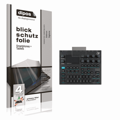 Blickschutzfolie von dipos passend für Elektron Digitone, präziser Zuschnitt und blasenfrei montiert