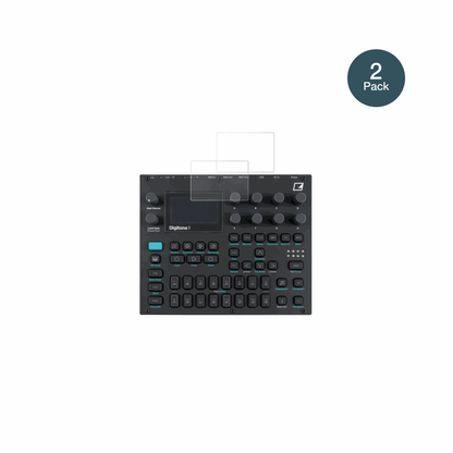 ElektronDigitone mit aufgebrachter dipos Panzerfolie, die lästige Fingerabdrücke minimiert