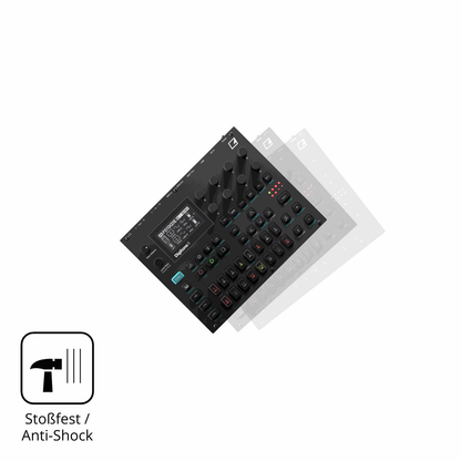 Schutz gegen Kratzer auf dem Elektron Digitone II Glas durch Schlüssel, Stöße gegen die Tischkante oder Stürze