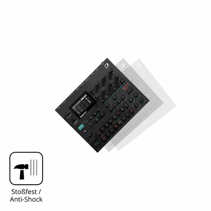 Schutz gegen Kratzer auf dem Elektron Digitone II Glas durch Schlüssel, Stöße gegen die Tischkante oder Stürze