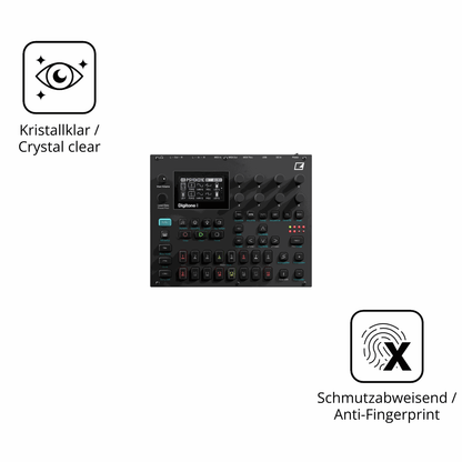 Flexible TPU-Folie passend zugeschnitten für Elektron Digitone II, vollständige Abdeckung