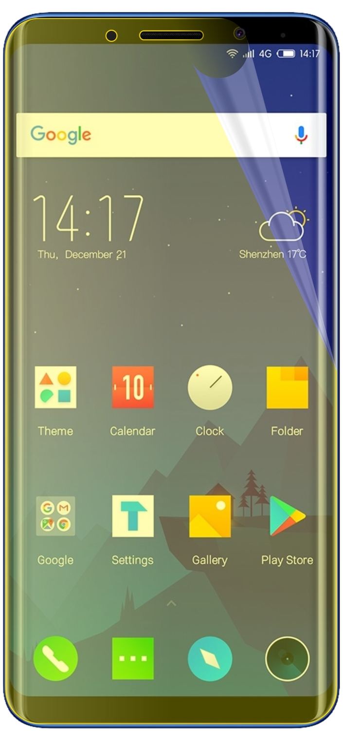 dipos Displayschutz für Elephone U, transparente Oberfläche, geringe Dicke und perfekte Passform