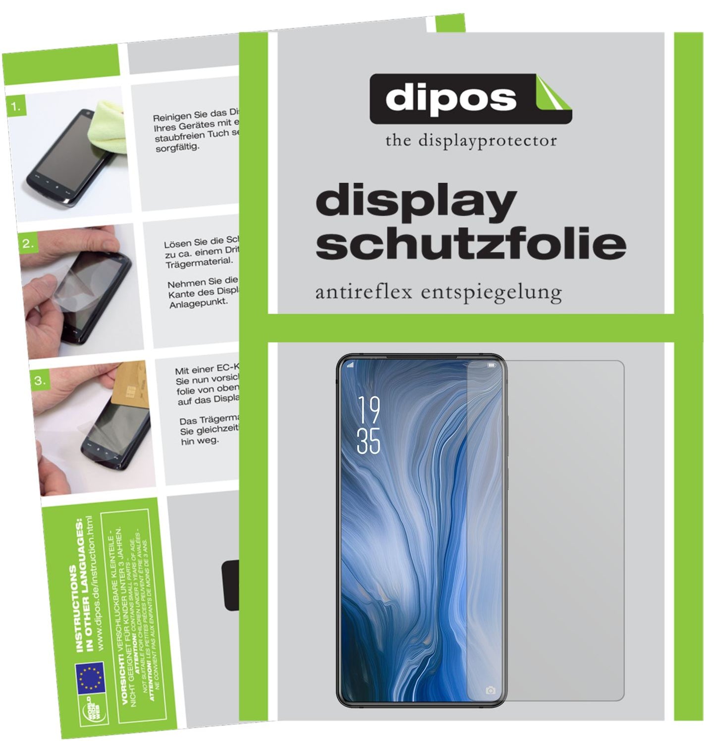 Matte Displayschutzfolie von dipos passend für Elephone U2, präziser Zuschnitt und blasenfrei montiert