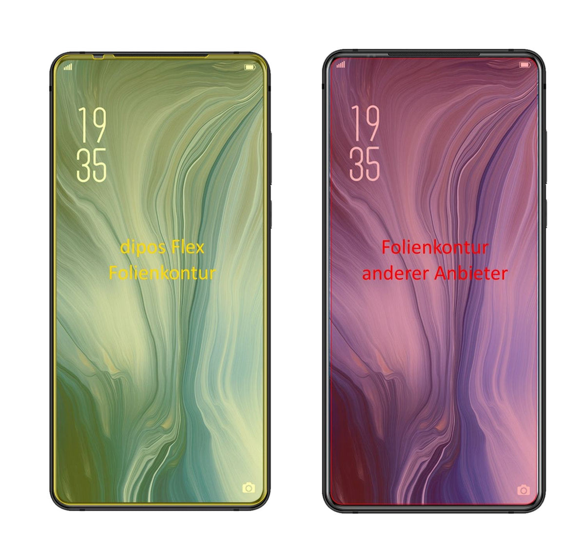 2x 3D Full Cover Schutzfolie für Elephone U2