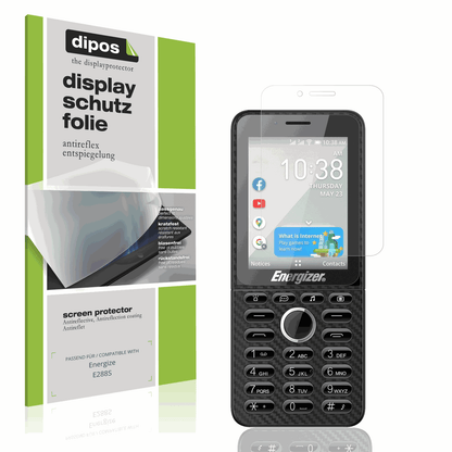 Matte Displayschutzfolie von dipos passend für Energize E288S, präziser Zuschnitt und blasenfrei montiert