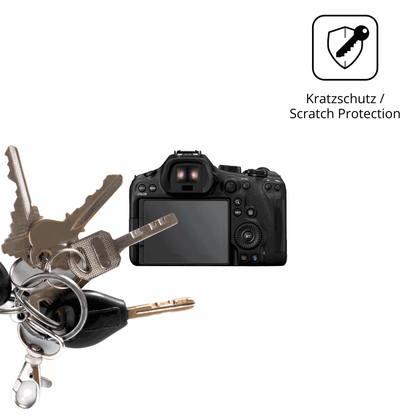 Schutz gegen Kratzer auf dem EOS R6 Mark III Glas durch Schlüssel oder Ähnliches