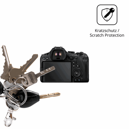 Schutz gegen Kratzer auf dem EOS R6 Mark III Glas durch Schlüssel oder Ähnliches