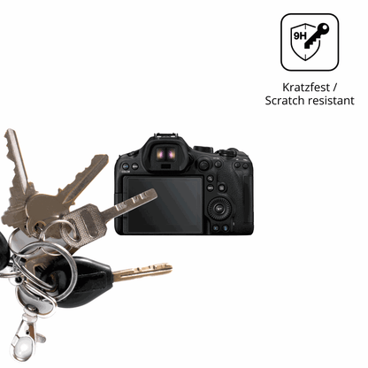 dipos Displayschutz für EOS R6 Mark III, transparente Oberfläche, perfekte Passform auch für die Rundungen
