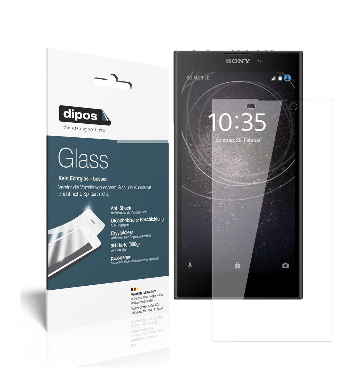 1x 9H Schutzfolie für Sony Xperia L2 Panzerfolie