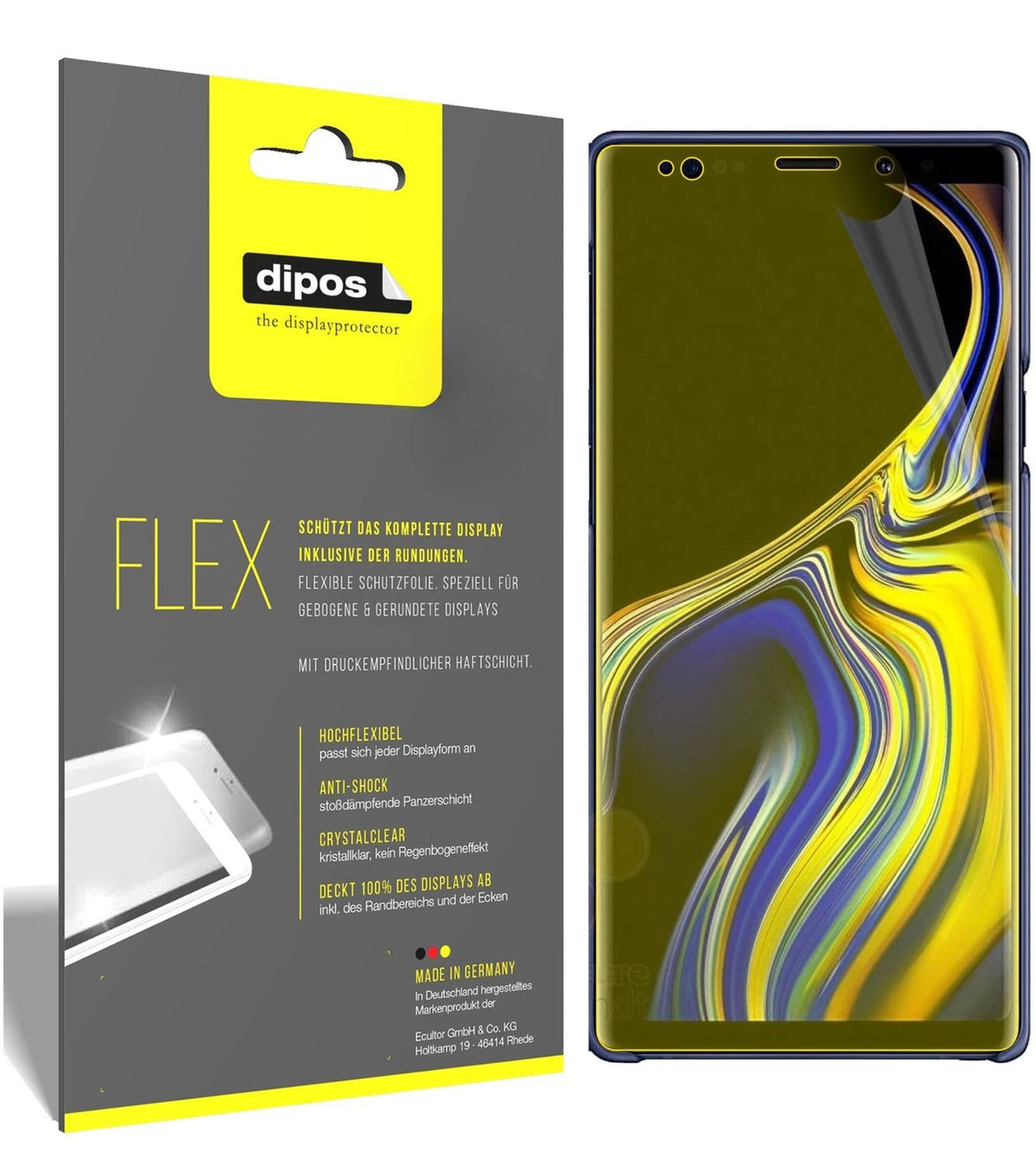 2x 3D Full Cover Schutzfolie für Samsung Galaxy Note 9