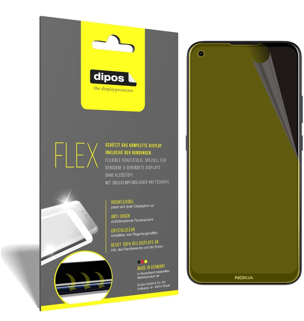 2x 3D Full Cover Schutzfolie für Nokia 46117